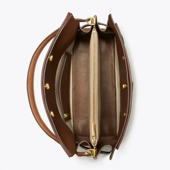 Tory Burch Black and Tan Satchel - Picture 5 of 7